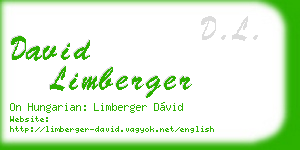 david limberger business card