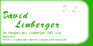 david limberger business card